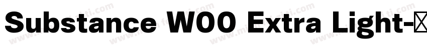 Substance W00 Extra Light字体转换